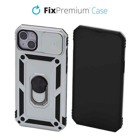 FixPremium - CamShield ovitek za iPhone 14 Plus, bel