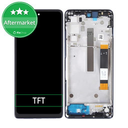 Motorola Moto G200 XT2175 - LCD zaslon + steklo na dotik + okvir (Black) TFT