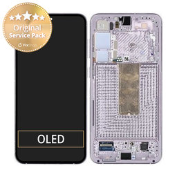 Samsung Galaxy S23 Plus S916B - LCD zaslon + steklo na dotik + okvir (lavanda) - GH82-30478D, GH82-30476D, GH82-30477D Genuine Service Pack