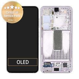 Samsung Galaxy S23 S911B - LCD zaslon + steklo na dotik + okvir (Lavender) - GH82-30481D, GH82-30480D Genuine Service Pack