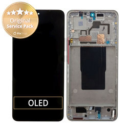 Xiaomi 12T Pro 22081212UG - LCD zaslon + steklo na dotik + okvir (Silver) - 560004L12U00 Genuine Service Pack