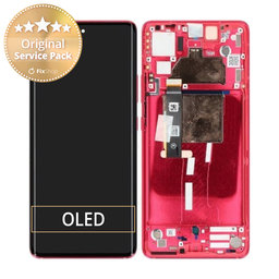 Motorola Edge 30 Fusion - LCD zaslon + steklo na dotik + okvir (Viva Magenta) - 5D68C22034 Genuine Service Pack