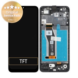 Motorola Moto E13 - LCD zaslon + steklo na dotik + okvir (Cosmic Black) - 5D68C22340 Genuine Service Pack