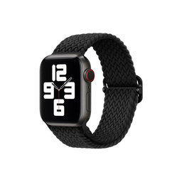 FixPremium - Solo Loop pašček za Apple Watch (42, 44, 45 in 49mm), črn