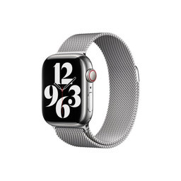 FixPremium - Milanese Loop pašček za Apple Watch (42, 44, 45 in 49mm), srebrn