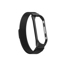 FixPremium - Strap Milanese Loop za Xiaomi Mi Band (5/6/7/7 NFC), črn