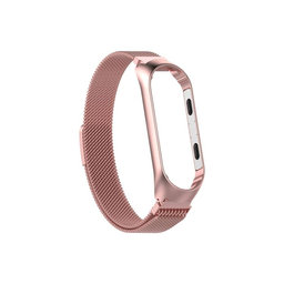 FixPremium - pašček Milanese Loop za Xiaomi Mi Band (5/6/7/7 NFC), roza zlato