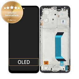 Xiaomi Redmi Note 12 5G - LCD zaslon + steklo na dotik + okvir (Black) - 560001M17P00 Genuine Service Pack