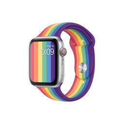 FixPremium - Silikonski pas za Apple Watch (42, 44, 45 in 49mm), pride