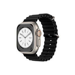 FixPremium - Pašček Ocean Loop za Apple Watch (38, 40 in 41mm), črn