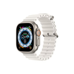 FixPremium - Pašček Ocean Loop za Apple Watch (42, 44, 45 in 49mm), bel