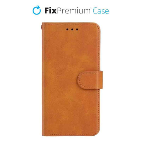 FixPremium - Ovitek Book Wallet za iPhone 11, rjav