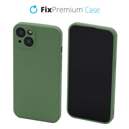 FixPremium - Gumiran ovitek za iPhone 13 in 14, zelen