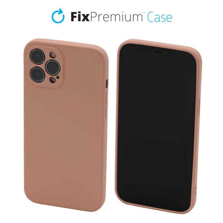 FixPremium - Gumiran ovitek za iPhone 12 Pro Max, oranžen