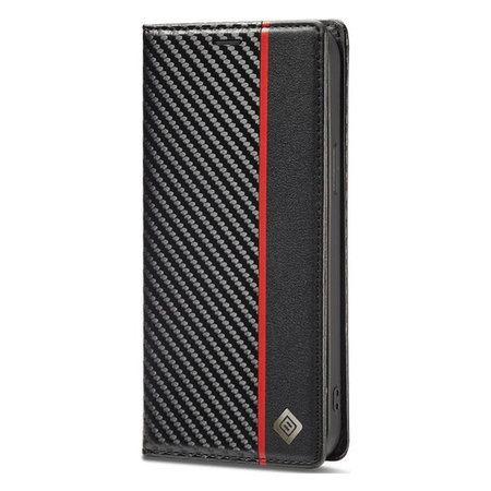 FixPremium - Ovitek Carbon Wallet za iPhone 11, črn