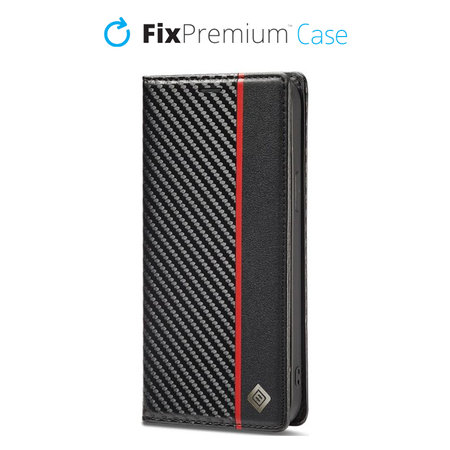 FixPremium - Ovitek Carbon Wallet za Xiaomi Redmi Note 11 Pro, črn