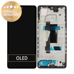 Xiaomi Redmi Note 12 Pro 5G - LCD zaslon + steklo na dotik + okvir (Midnight Black) - 5600010M1600 Genuine Service Pack