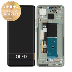 Motorola Edge 40 - LCD zaslon + steklo na dotik + okvir (Nebula Green) - 5D68C22672 Genuine Service Pack