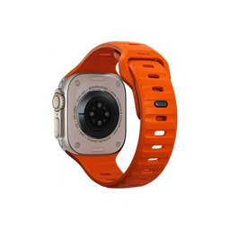 FixPremium - Športni silikonski pas za Apple Watch (42, 44, 45 in 49mm), oranžen