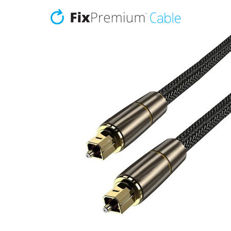 FixPremium - avdio optični kabel (2m), zlata