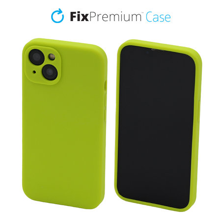 FixPremium - Silikonski ovitek za iPhone 13, neon zelena