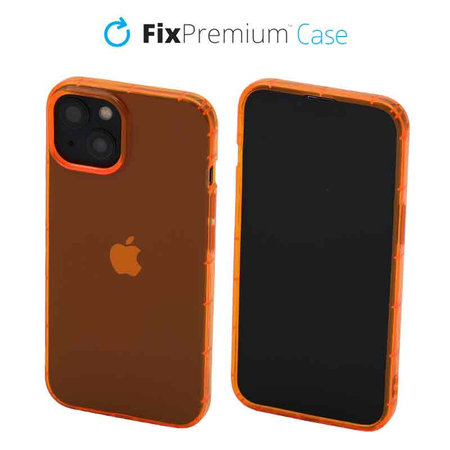 FixPremium - Ovitek Clear za iPhone 13, oranžen