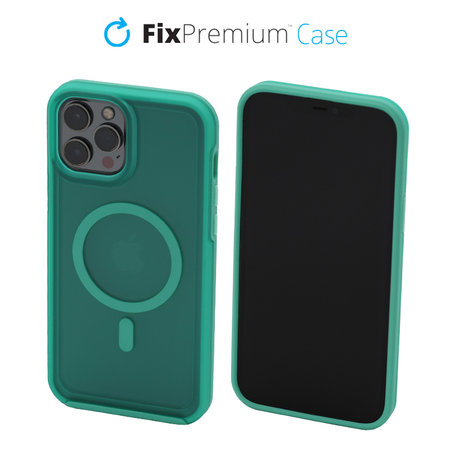 FixPremium - Ovitek Clear with MagSafe za iPhone 13 Pro, mint modra