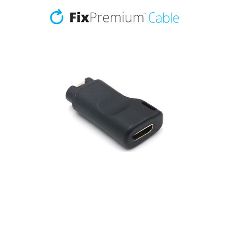 FixPremium - Redukcija Micro-USB na Garmin konektor za ure, črna