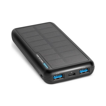 SBS - PowerBank Solar, 10 000 mAh, črna