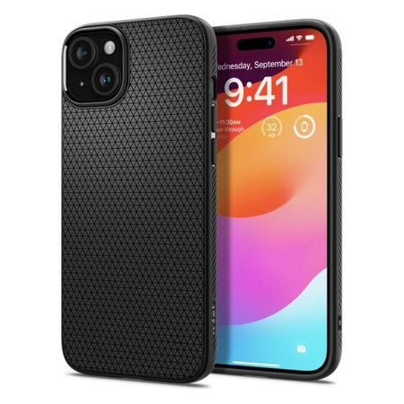 Spigen - Ovitek Liquid Air za iPhone 15, Matte Black