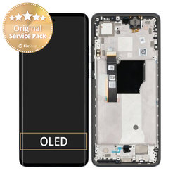 Motorola Edge 40 Neo XT2307 - LCD zaslon + steklo na dotik + okvir (Black Beauty) - 5D68C23158 Genuine Service Pack