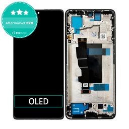 Xiaomi Redmi Note 13 Pro 5G 2312DRA50C - LCD zaslon + steklo na dotik + okvir (Midnight Black) OLED