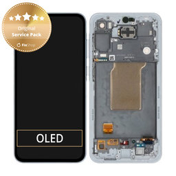 Samsung Galaxy A55 A556B - LCD zaslon + steklo na dotik + okvir (Awesome Iceblue) - GH82-34305B Genuine Service Pack