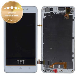 Huawei Ascend G620s - LCD zaslon + steklo na dotik + okvir (White) - 02350CTQ, 02350CTT Genuine Service Pack