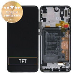 Huawei P Smart Z, Y9 Prime (2019) - LCD zaslon + steklo na dotik + okvir + baterija (Midnight Black) - 02352RRF Genuine Service Pack