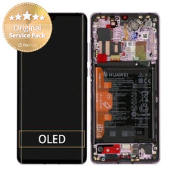 Huawei P30 Pro - LCD zaslon + steklo na dotik + okvir + baterija (Misty Lavender) - 02353DGM Genuine Service Pack