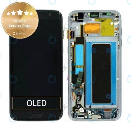 Samsung Galaxy S7 Edge G935F - LCD zaslon + steklo na dotik + okvir (Black) - GH97-18533A, GH97-18594A, GH97-18767A Genuine Service Pack