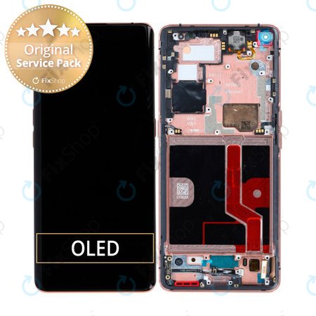 Oppo Find X2 Pro - LCD zaslon + steklo na dotik + okvir (oranžna) - 5D68C21151 Genuine Service Pack