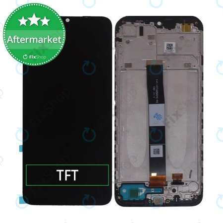 Xiaomi Redmi 9A - LCD zaslon + steklo na dotik + okvir (Black) TFT