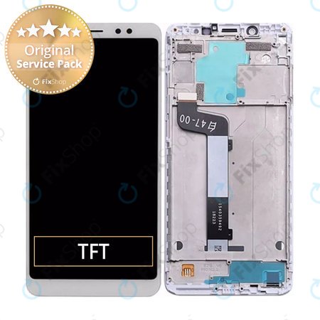 Xiaomi Redmi Note 5 Pro - LCD zaslon + steklo na dotik + okvir (White) - 560410020033 Genuine Service Pack