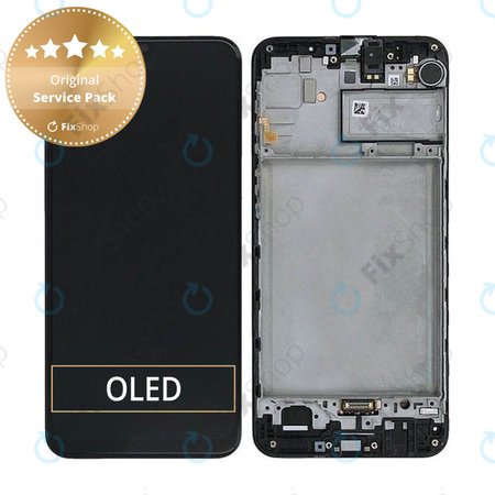 Samsung Galaxy M21 M215F - LCD zaslon + steklo na dotik + okvir (Black) - GH82-22509A, GH82-22836A, GH82-21266A, GH82-21265A Genuine Service Pack