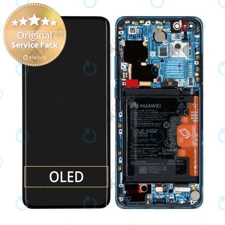 Huawei P40 Pro - LCD zaslon + steklo na dotik + okvir + baterija (Deep Sea Blue) - 02353PJJ Genuine Service Pack