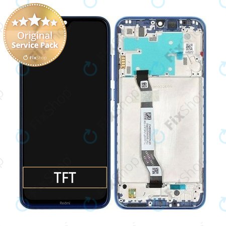 Xiaomi Redmi Note 8 - LCD zaslon + steklo na dotik + okvir (Neptune Blue) - 5600030C3J00 Genuine Service Pack