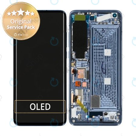 Xiaomi Mi 10 Pro 5G - LCD zaslon + steklo na dotik + okvir (Solsticijsko siva) - 56000400J100, 56000J00J200 Genuine Service Pack