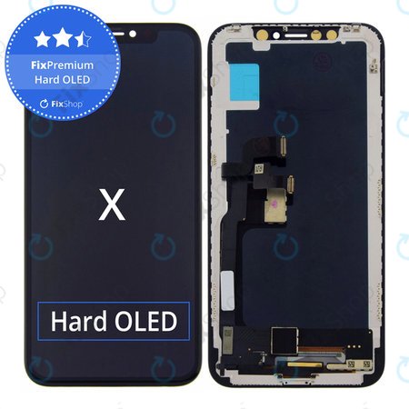 Apple iPhone X - LCD zaslon + steklo na dotik + okvir Hard OLED FixPremium