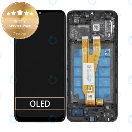 Samsung Galaxy A03 Core A032F - LCD zaslon + steklo na dotik + okvir (Black) - GH81-21711A Genuine Service Pack