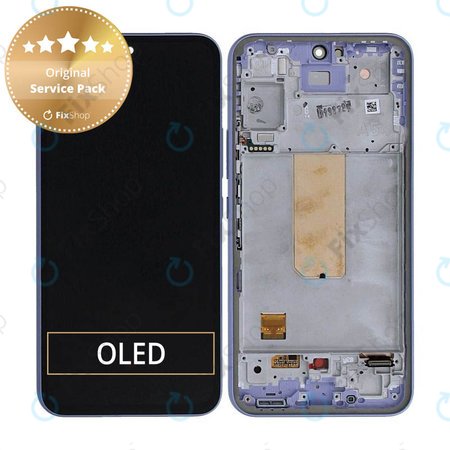 Samsung Galaxy A54 5G A546B - LCD zaslon + steklo na dotik + okvir (Light Violet) - GH82-31231D, GH82-31232D Genuine Service Pack