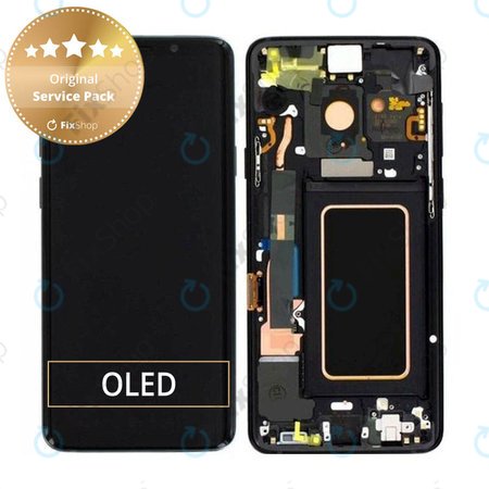 Samsung Galaxy S9 Plus G965F, G965FD - LCD zaslon + steklo na dotik + okvir (Midnight Black) - GH97-21691A, GH97-21722A, GH97-21692A Genuine Service Pack