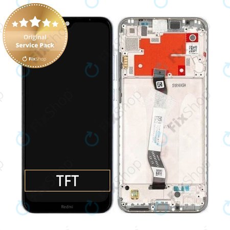 Xiaomi Redmi Note 8T - LCD zaslon + steklo na dotik + okvir (Moonlight White) - 5600020C3X00 Genuine Service Pack