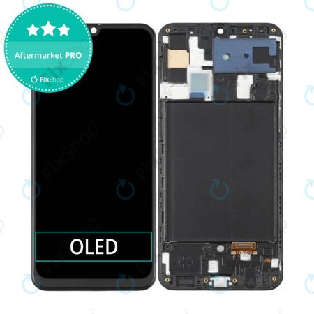 Samsung Galaxy A50 A505F - LCD zaslon + steklo na dotik + okvir (Black) OLED